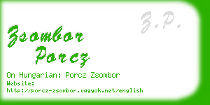 zsombor porcz business card
